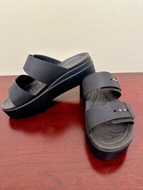 Crocs Women's Brooklyn Buckle Wedge Sandals